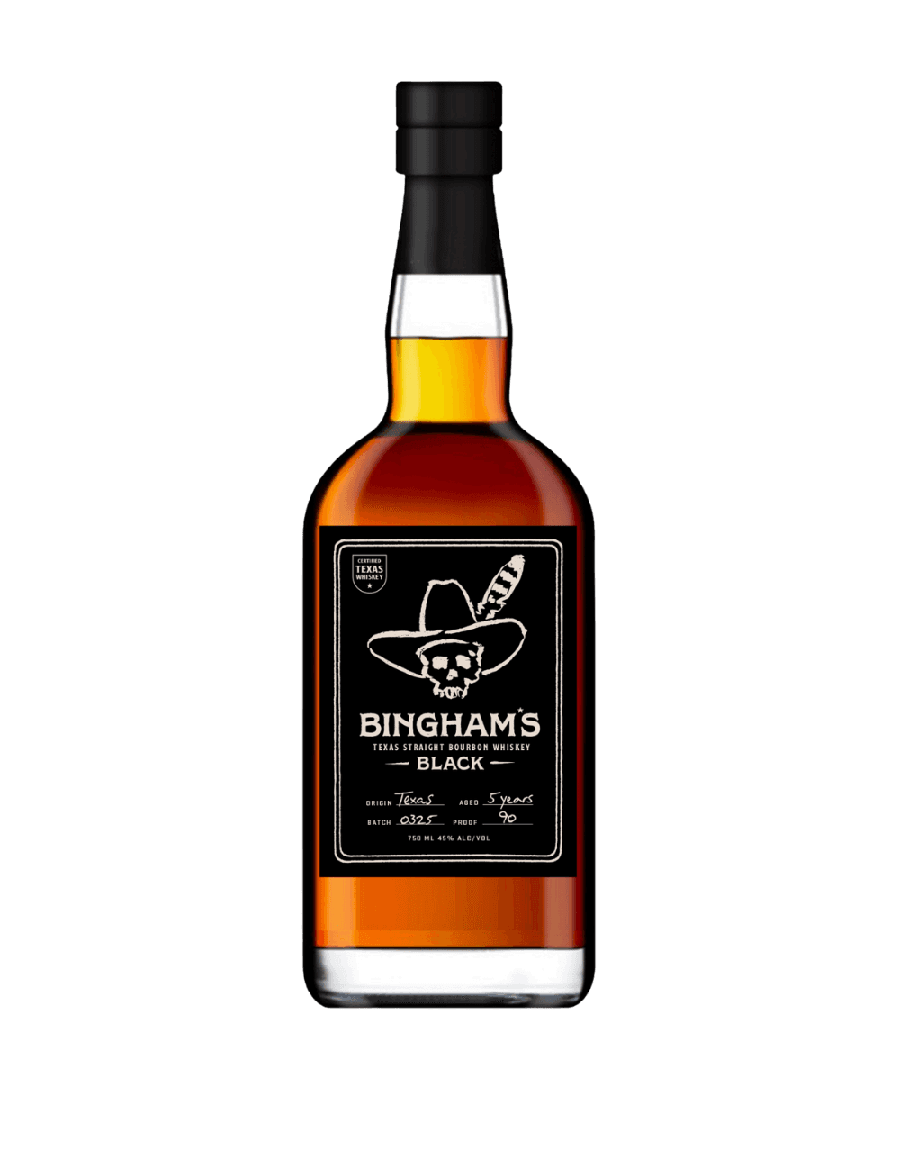 BINGHAM'S BOURBON BLACK - TEXAS STRAIGHT BOURBON WHISKEY