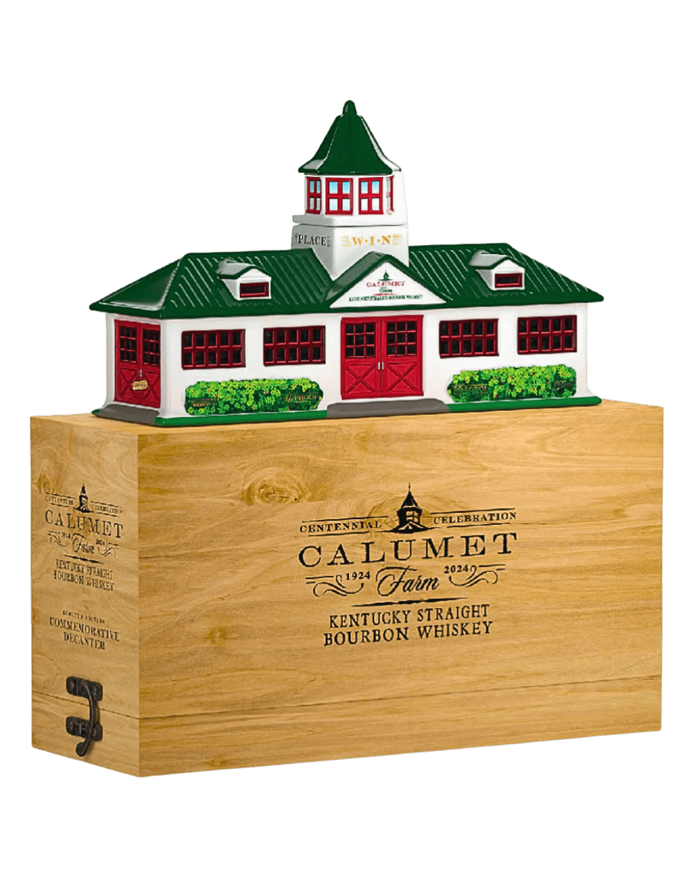 CALUMET FARM 100TH ANNIVERSARY CERAMIC DECANTER BOURBON WHISKEY