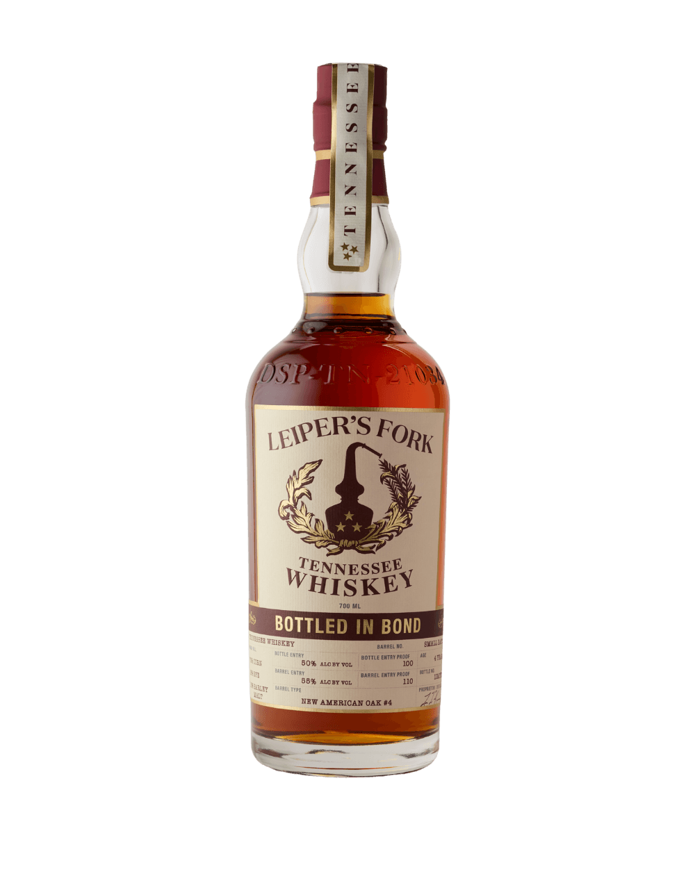 LEIPER'S FORK BOTTLE IN BOND TENNESSEE WHISKEY