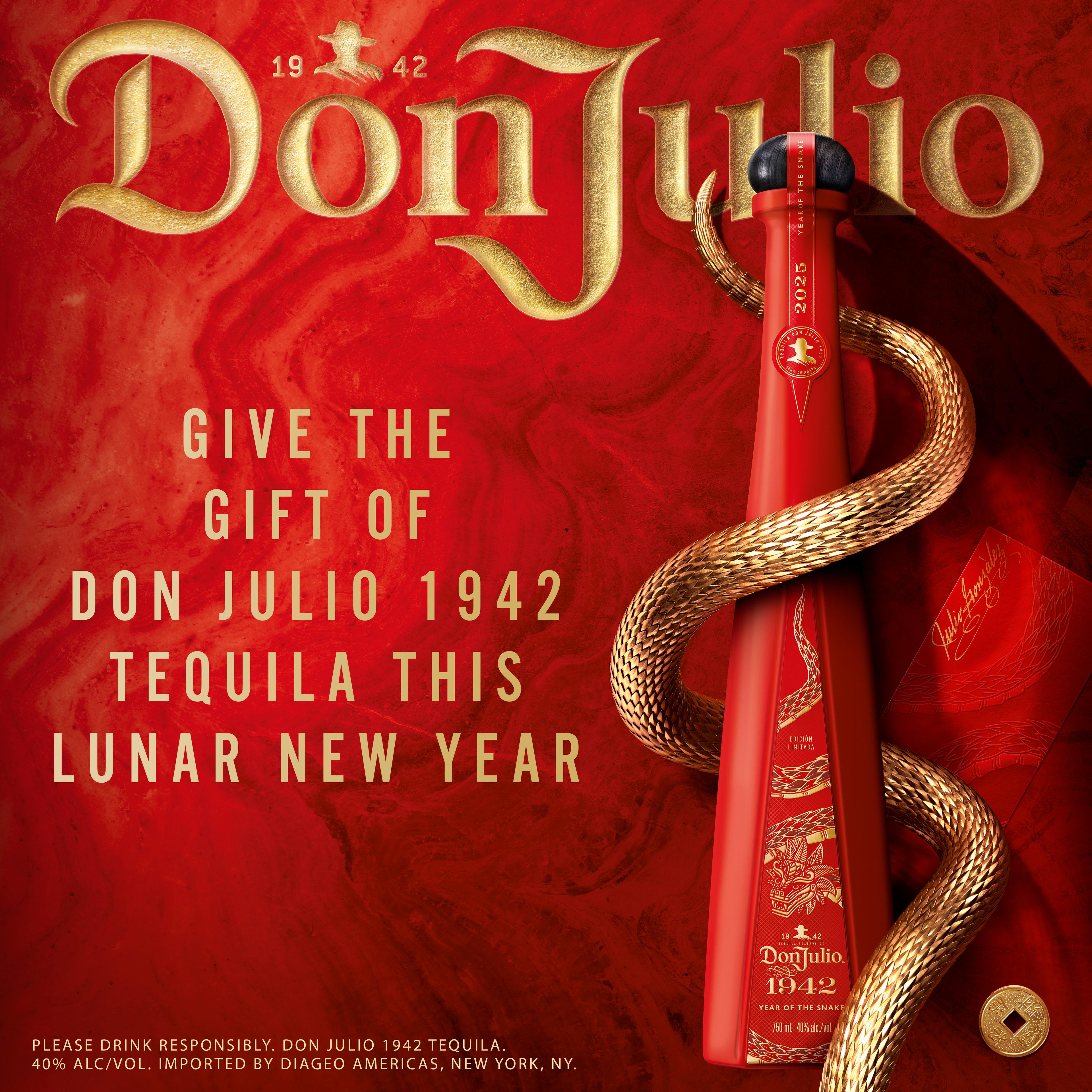LIMITED TEQUILA DON JULIO 1942 YEAR OF THE SNAKE LUNAR NEW YEAR EDITION
