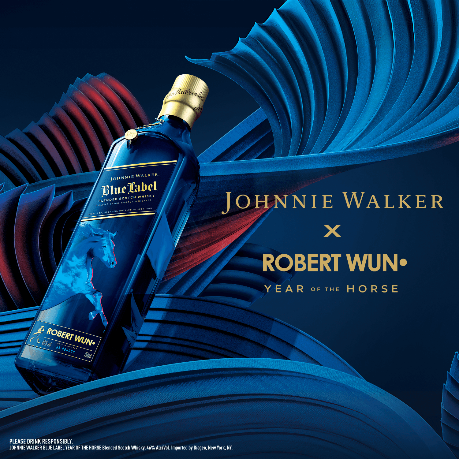 JOHNNIE WALKER BLUE LABEL YEAR OF THE HORSE LUNAR NEW YEAR