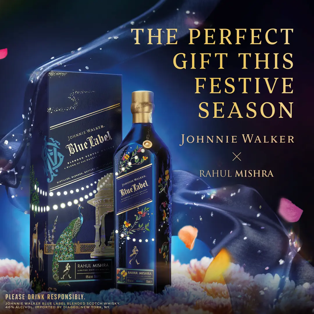 JOHNNIE WALKER BLUE LABEL RAHUL MISHRA LIMITED EDITION DESIGN BLENDED SCOTCH WHISKY