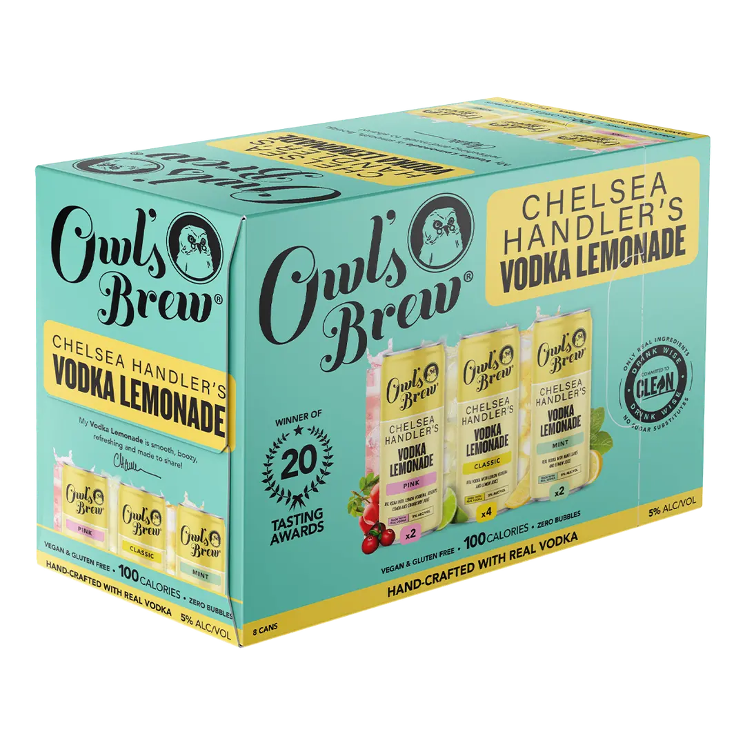 OWL'S BREW CHELSEA HANDLER VODKA LEMONADE COCKTAIL VARIETY PACK