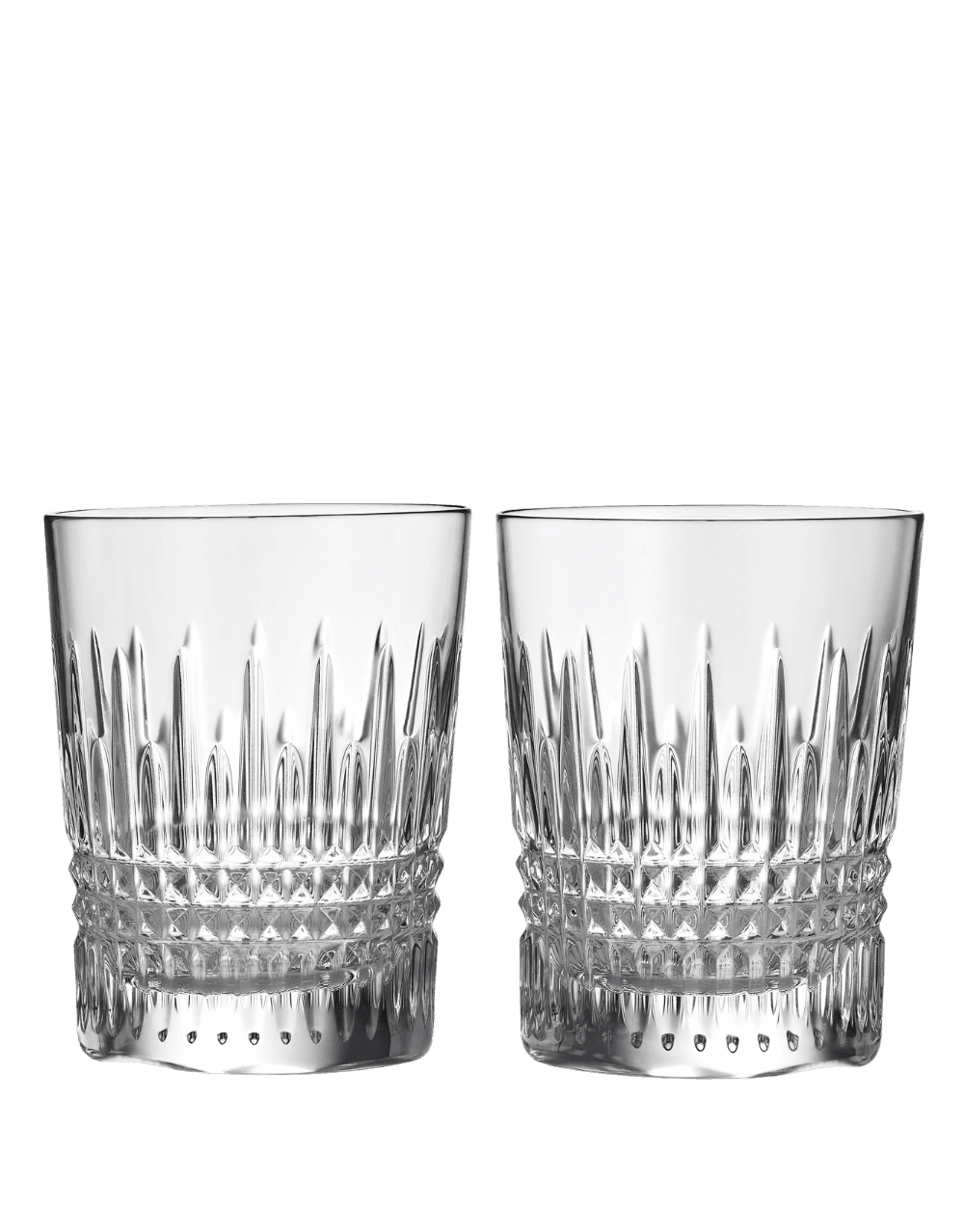 WATERFORD LISMORE DIAMOND DOUBLE OLD FASHIONED