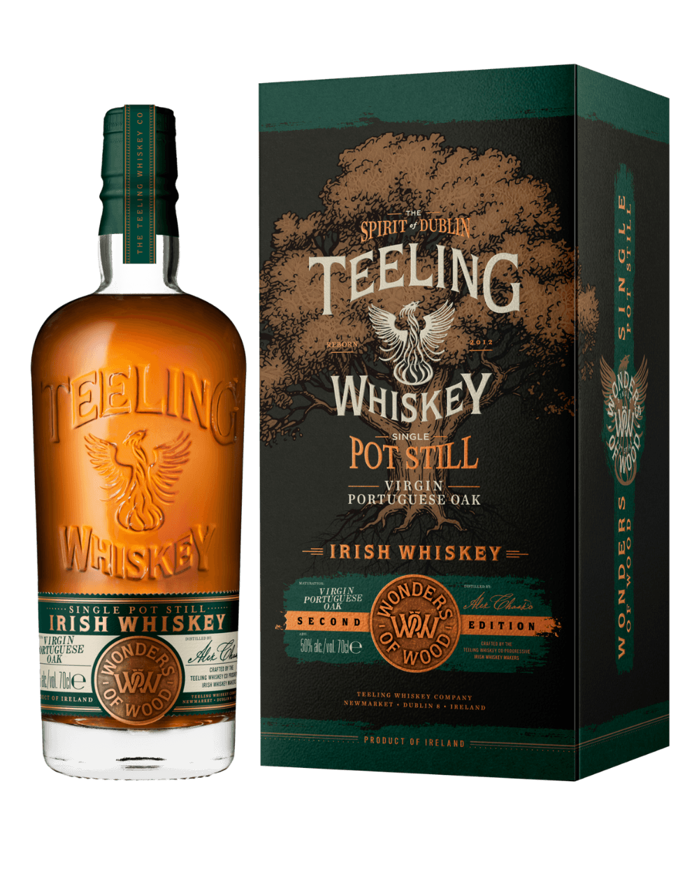 TEELING WONDERS OF WOOD SINGLE POT STILL IRISH WHISKEY VIRGIN PORTUGUESE OAK FINISH