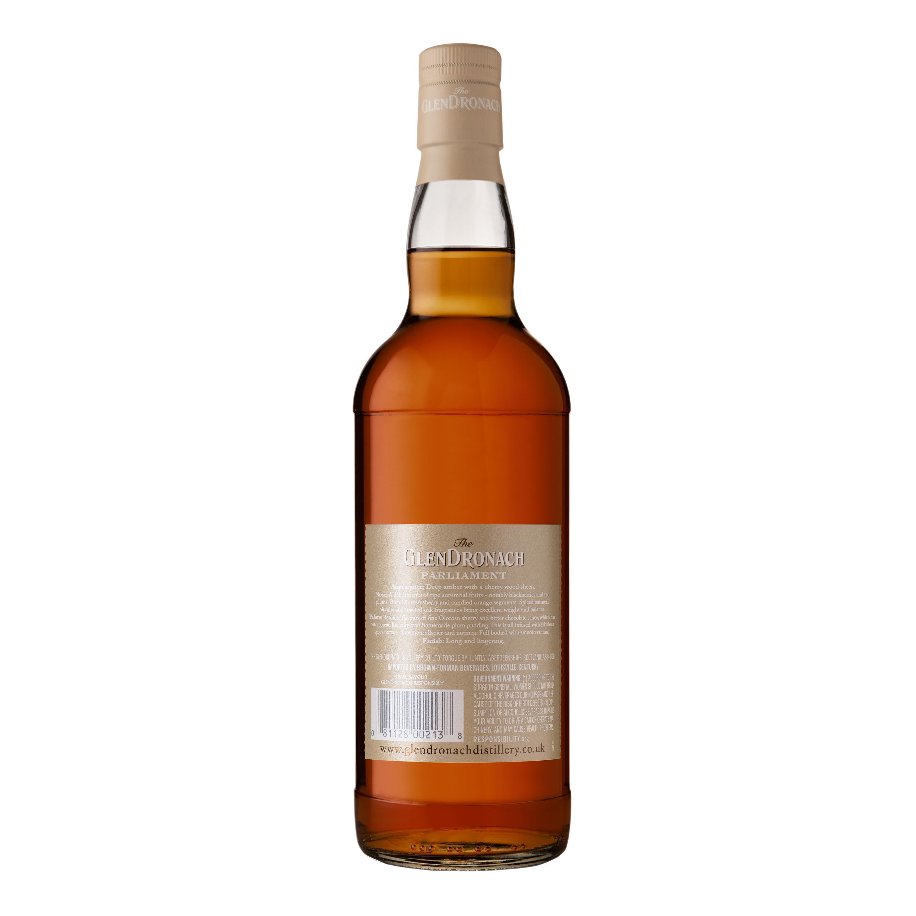 THE GLENDRONACH SINGLE MALT SCOTCH WHISKY PARLIAMENT AGED 21 YEARS