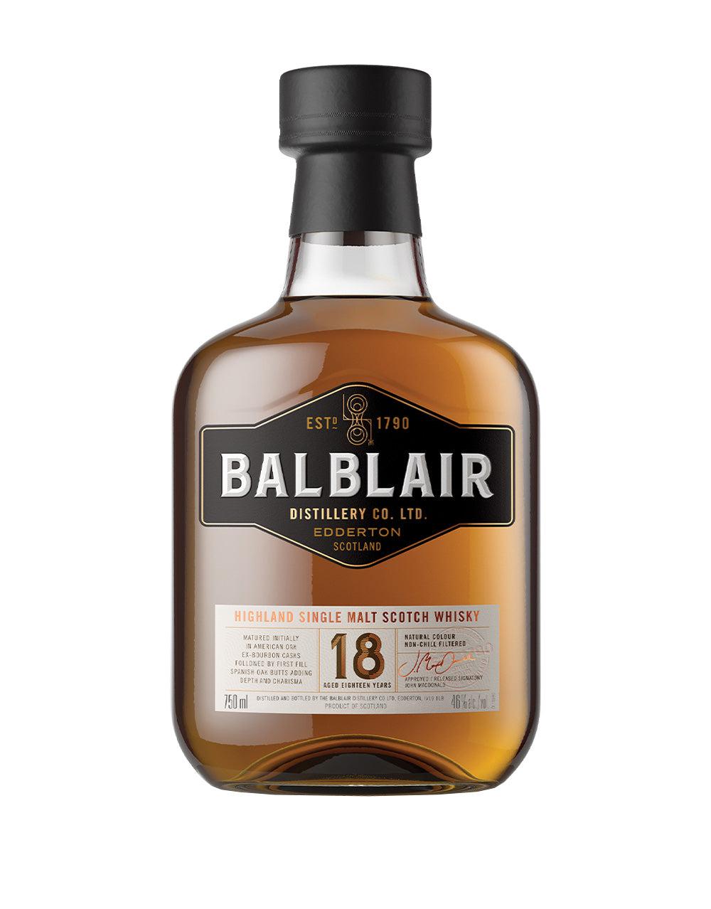 BALBLAIR 18 YEAR OLD SCOTCH WHISKY