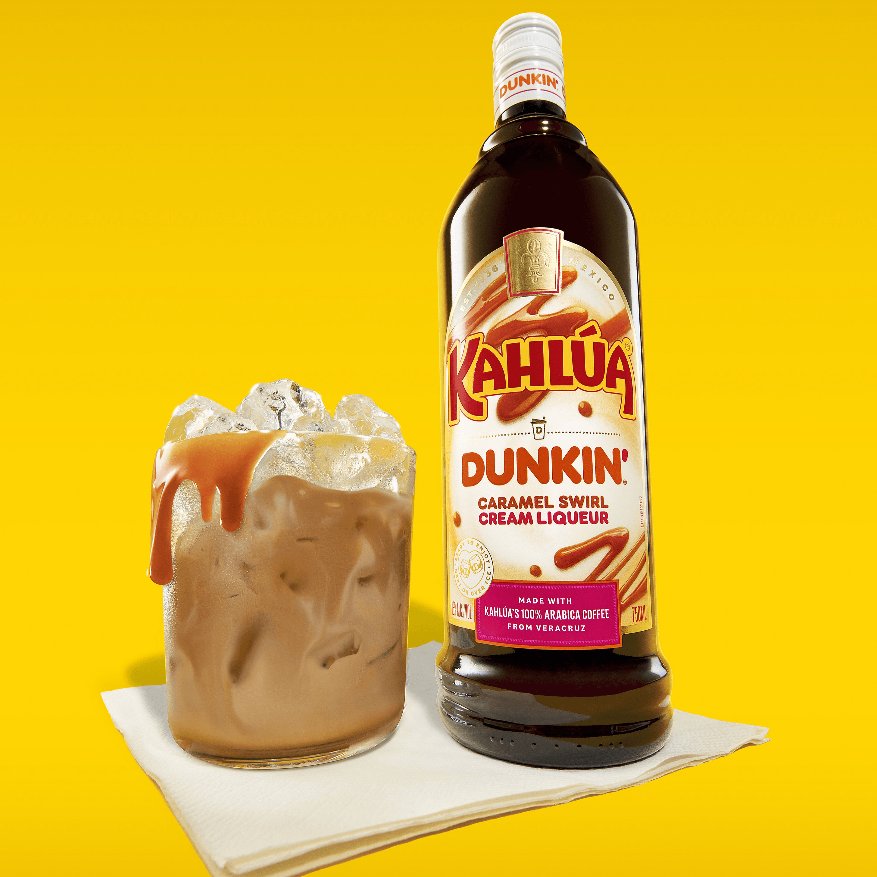 KAHLUA X DUNKIN' CARAMEL SWIRL COFFEE LIQUEUR COCKTAIL