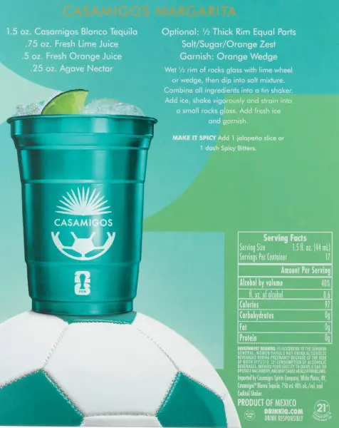 CASAMIGOS BLANCO TEQUILA BOTTLE WITH FIFA WORLD CUP 2026™ COCKTAIL SHAKER