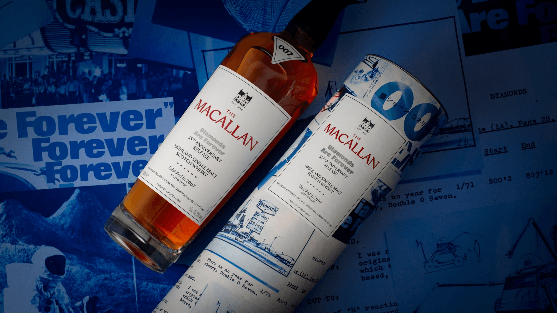 THE MACALLAN DIAMONDS ARE FOREVER 55TH ANNIVERSARY RELEASE SINGLE MALT SCOTCH WHISKY