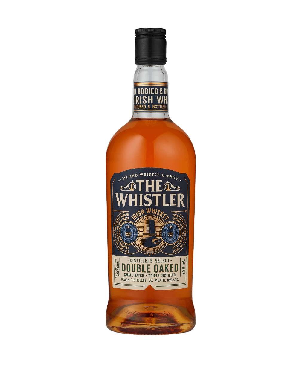 THE WHISTLER DOUBLE OAKED IRISH WHISKEY