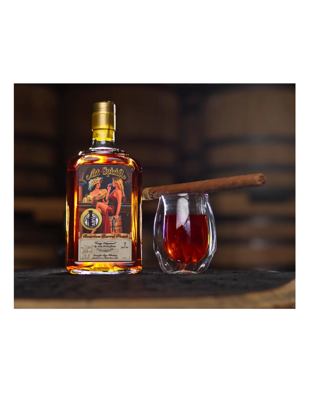 ART OF THE SPIRITS BOURBON FINISH - CASK STRENGTH "EASY ELEGANCE" STRAIGHT RYE WHISKEY