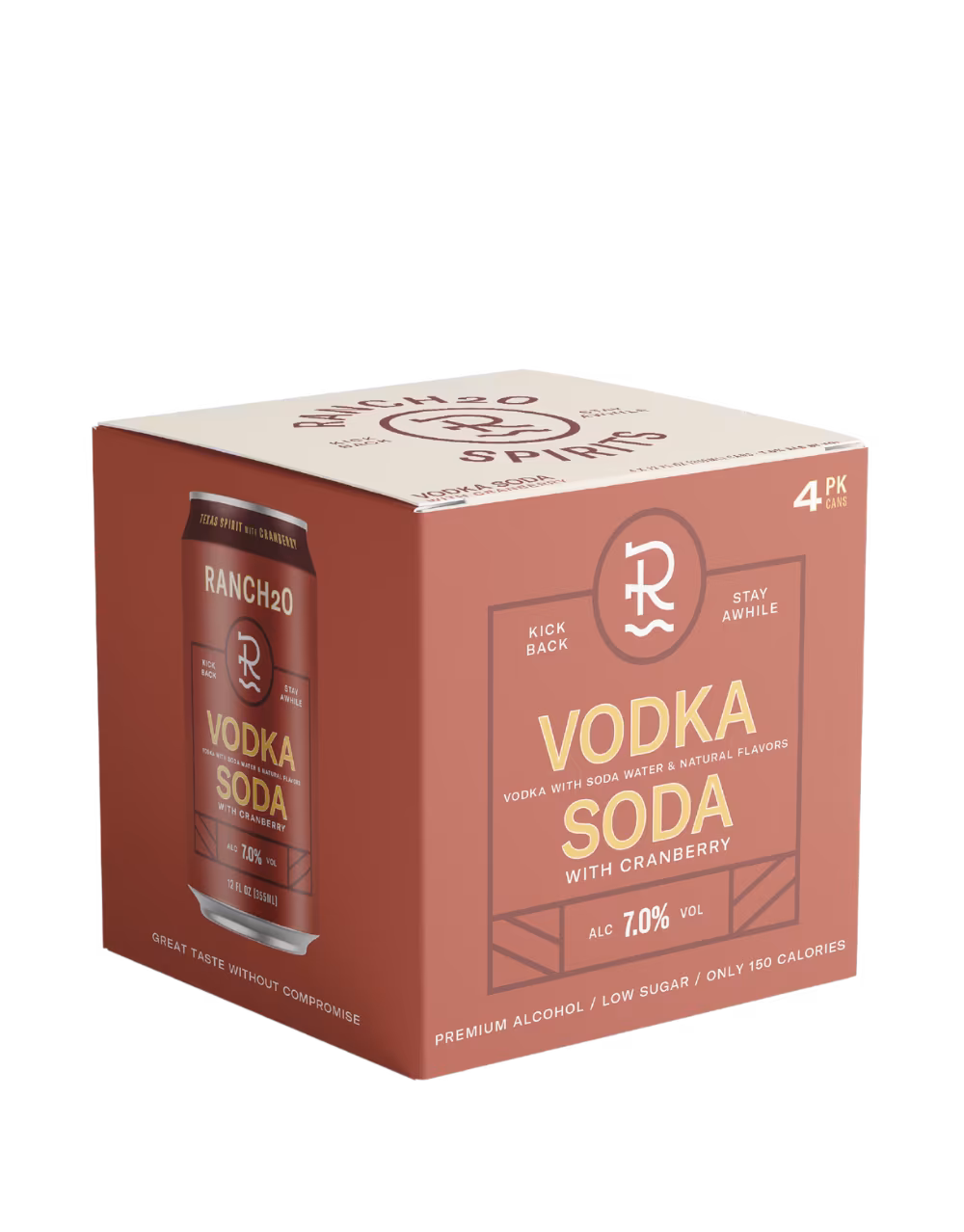 RANCH2O VODKA SODA WITH CRANBERRY
