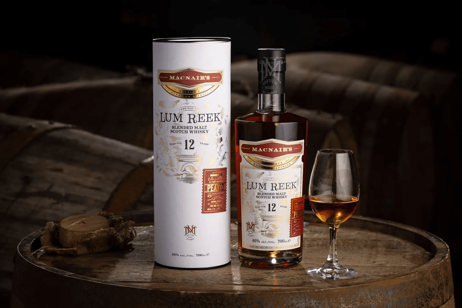 MACNAIR'S LUM REEK 12 YEAR OLD PEATED BLENDED MALT