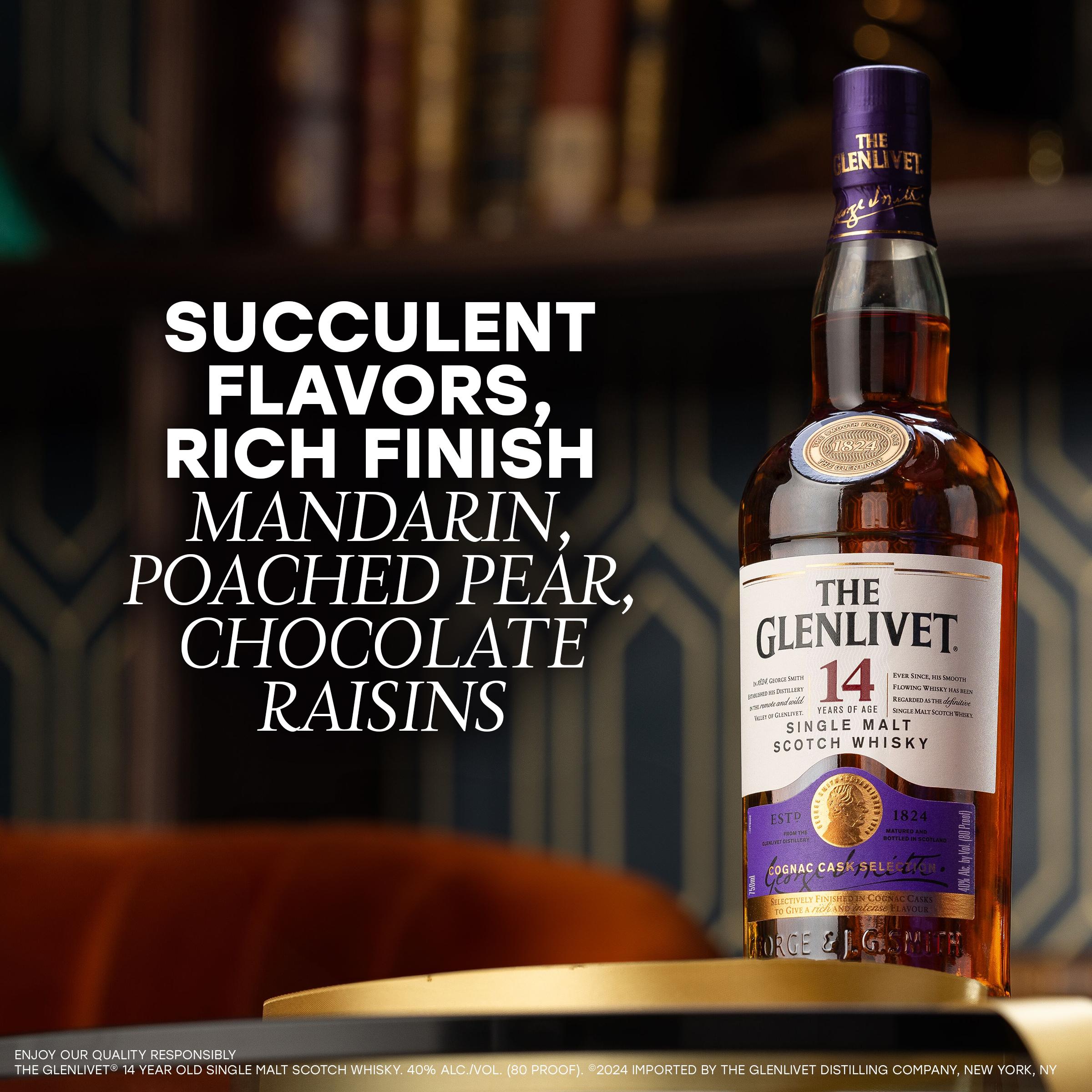 THE GLENLIVET 14 YEAR OLD SINGLE MALT SCOTCH WHISKY