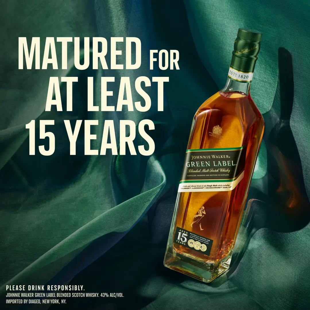 JOHNNIE WALKER GREEN LABEL BLENDED SCOTCH WHISKY