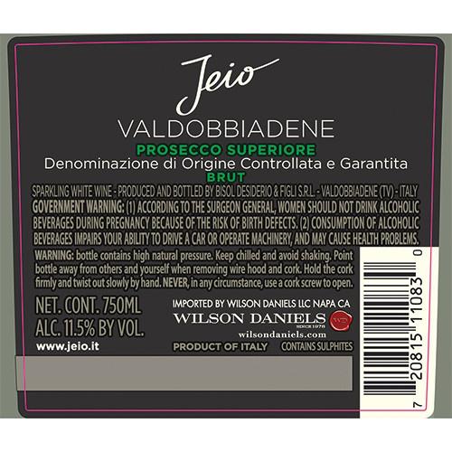 Jeio Valdobbiadene Prosecco Superiore Brut