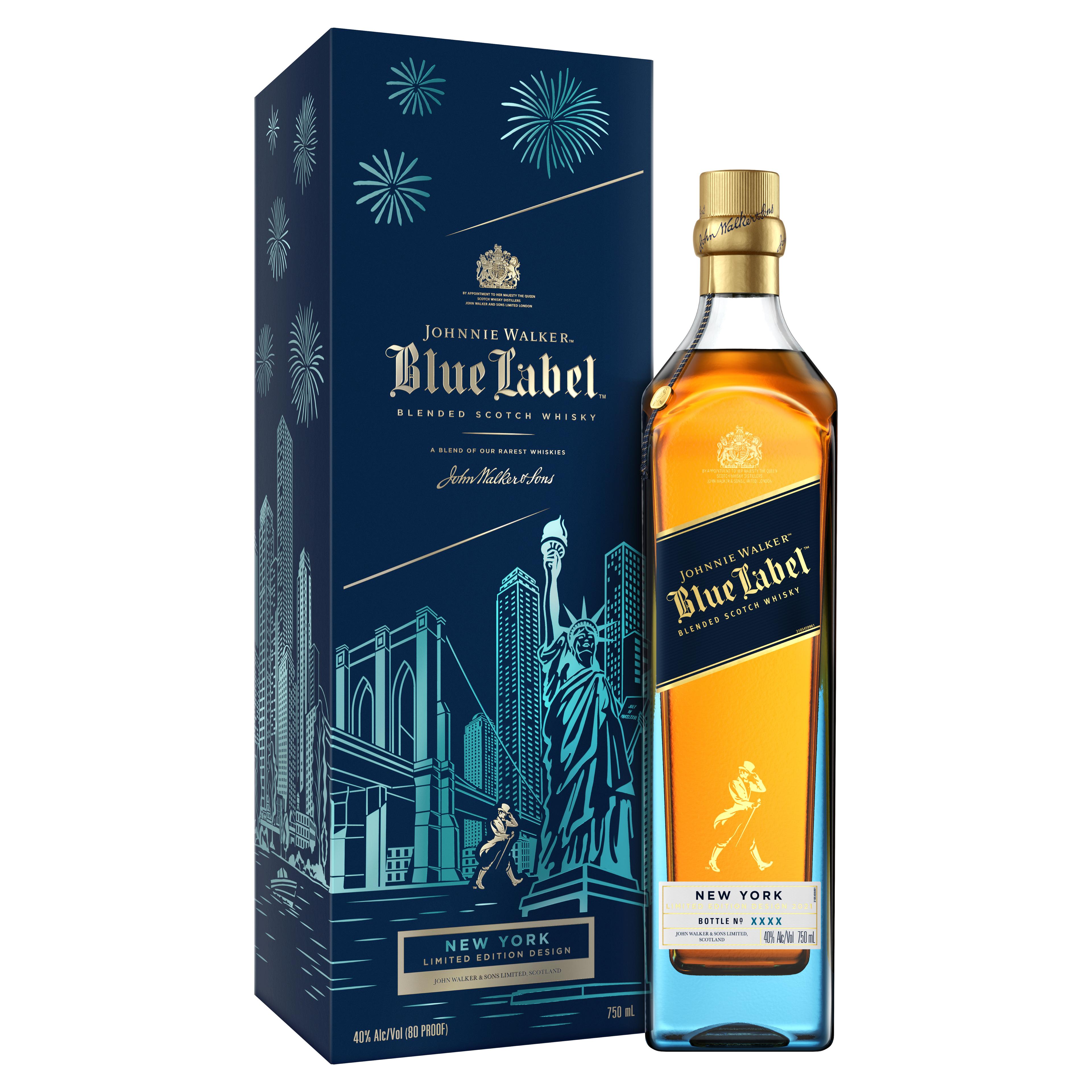 JOHNNIE WALKER BLUE LABEL BLENDED SCOTCH WHISKY, NEW YORK EDITION