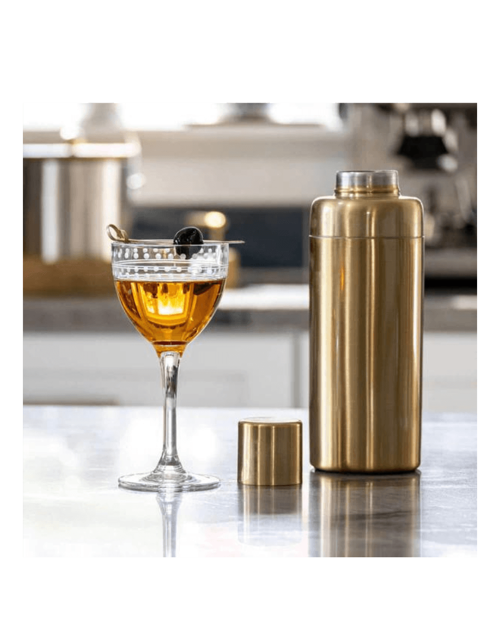 ROLF GLASS MID-CENTURY MODERN NIC AND NORA COCKTAIL GLASS