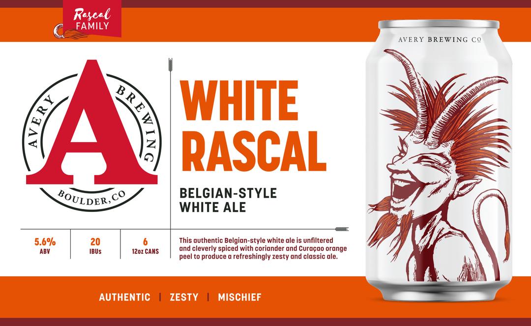 Avery Brewing Wit Bier Belgian Style White Ale White Rascal