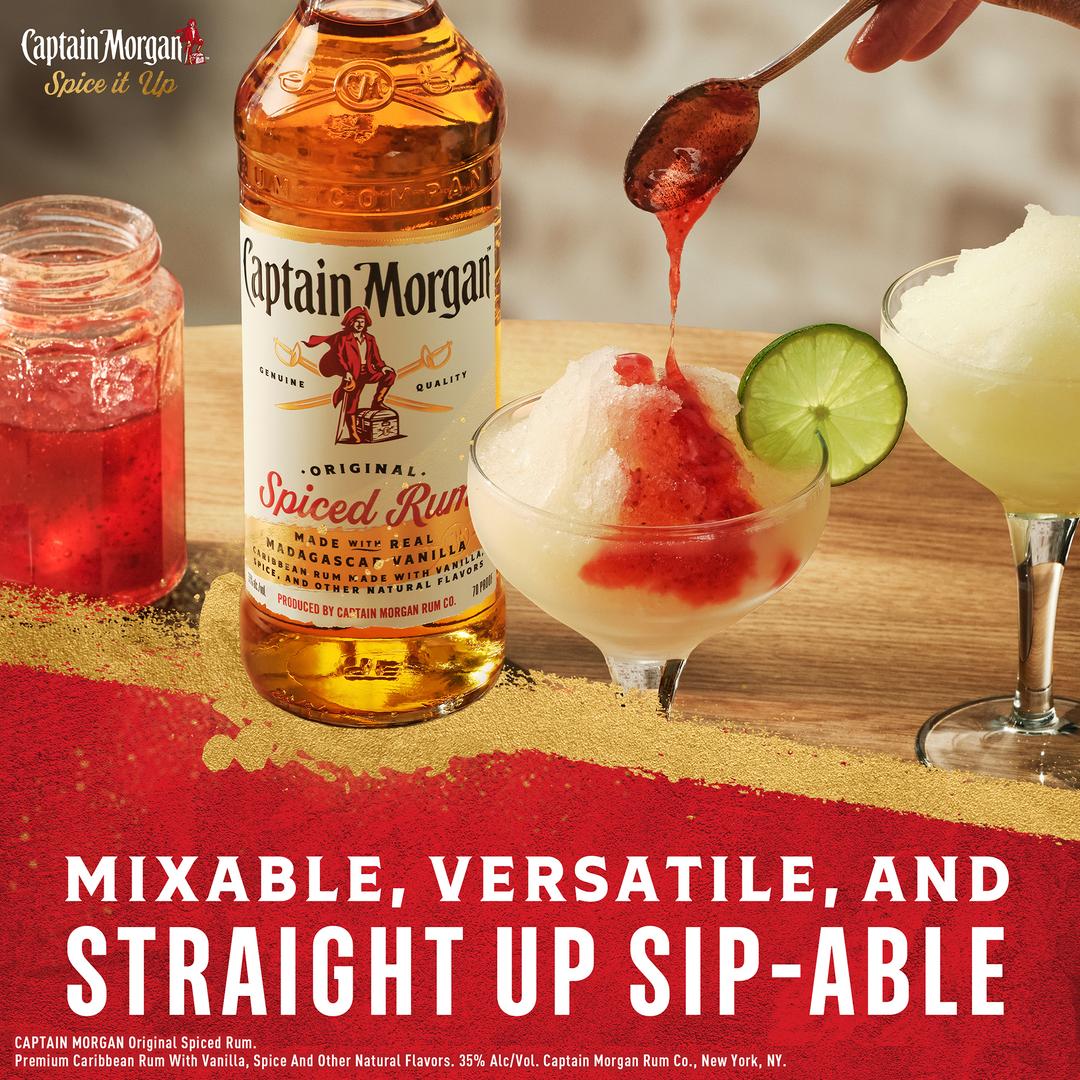 Captain Morgan Original Spiced Rum With An Nfl Tin Cup