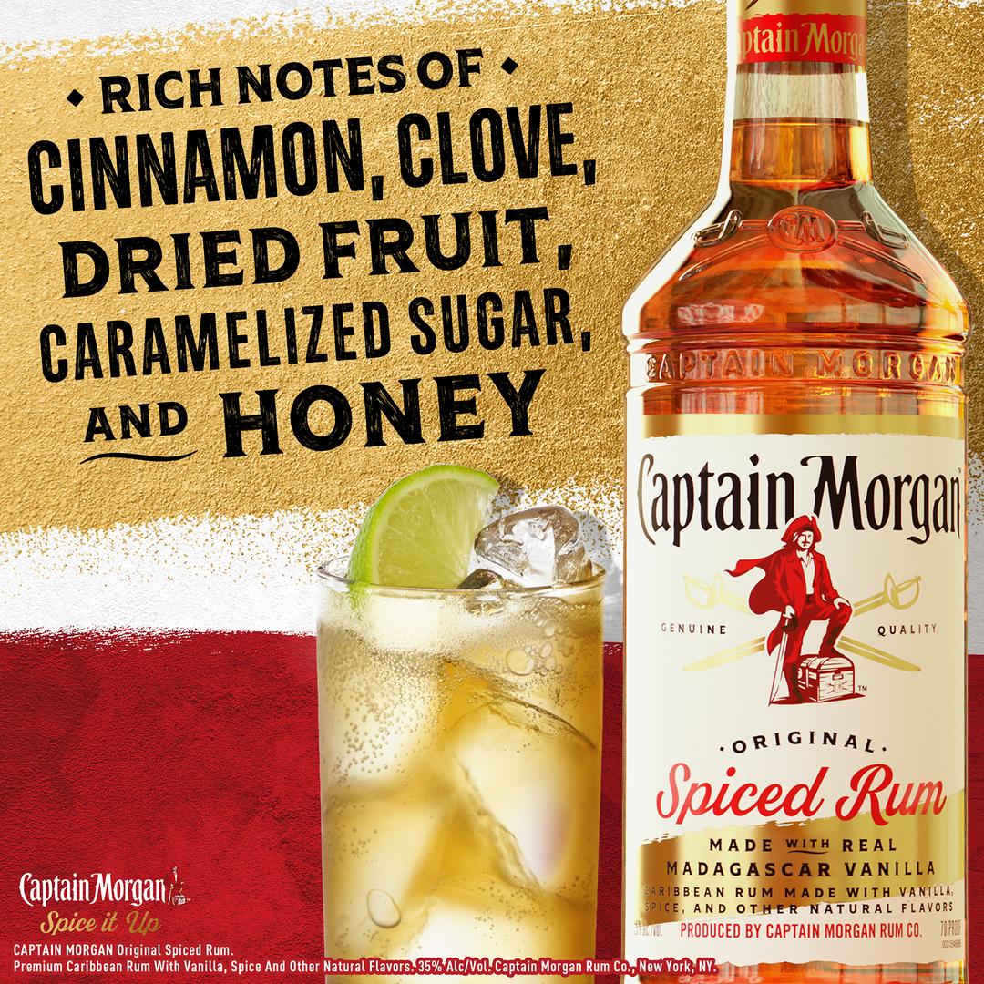 Captain Morgan Original Spiced Rum With An Nfl Tin Cup
