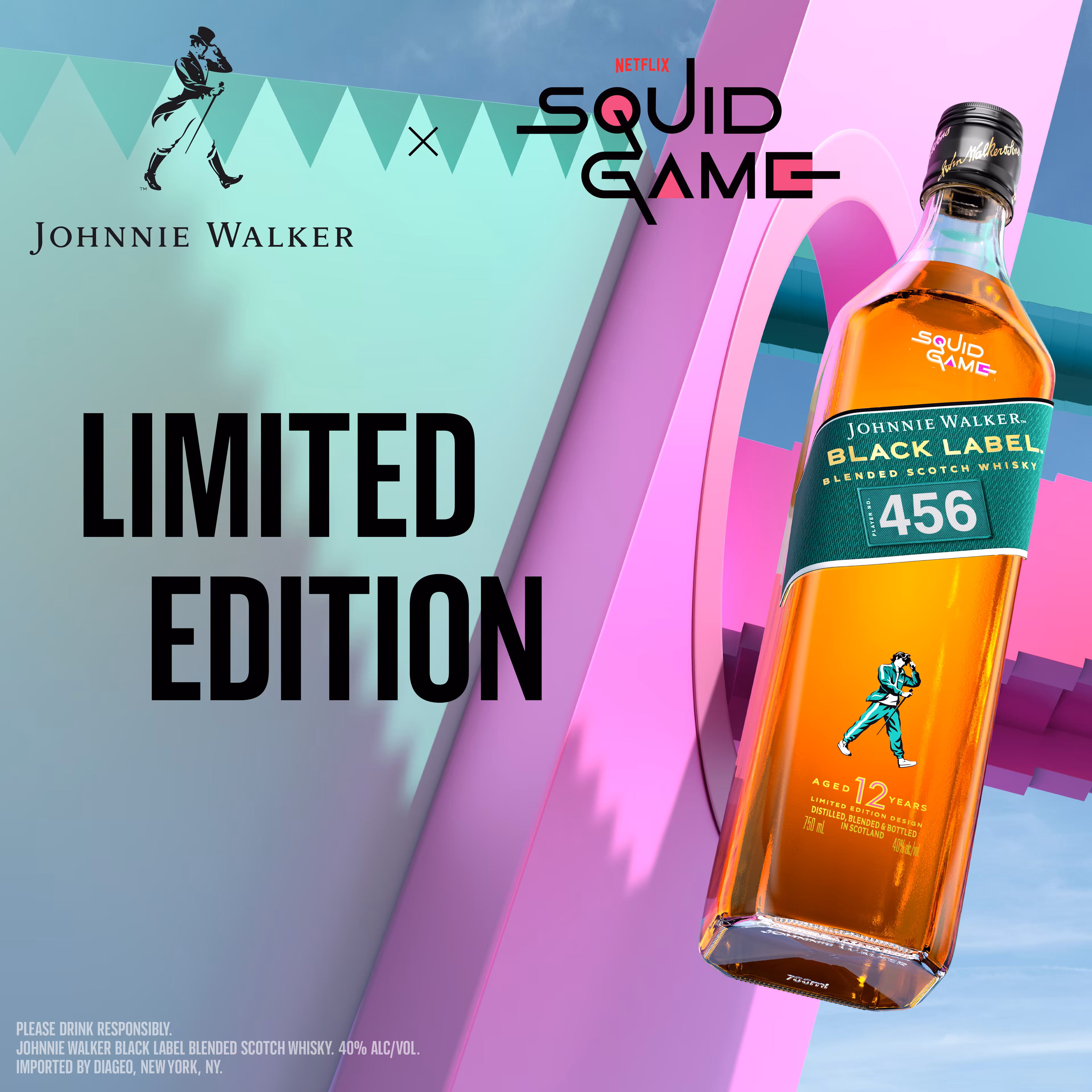JOHNNIE WALKER BLACK LABEL X SQUID GAME LIMITED EDITION BLENDED SCOTCH WHISKY