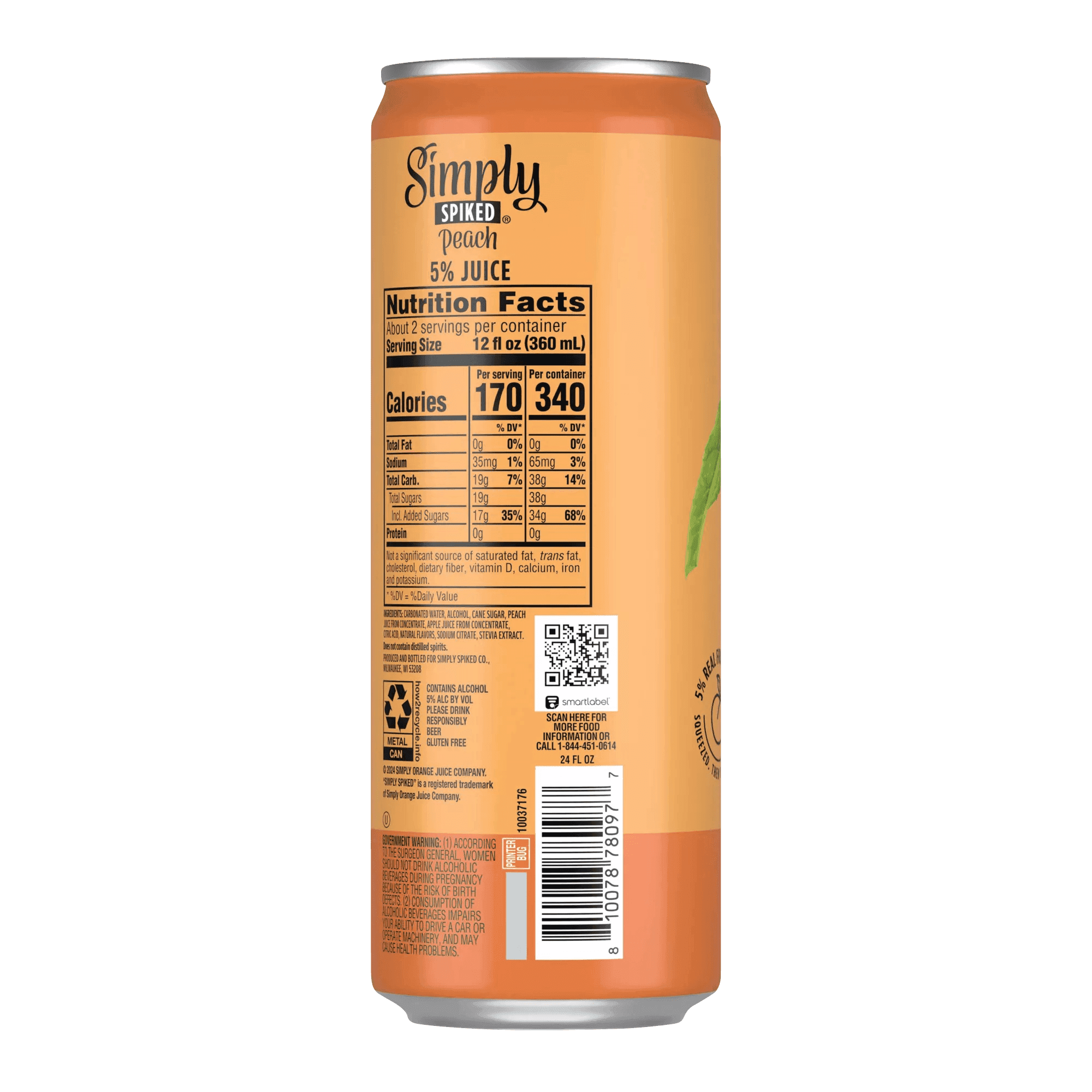 SIMPLY SPIKED PEACH JUICE DRINK