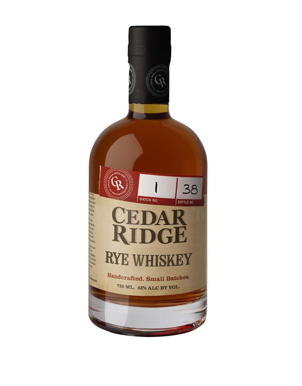 CEDAR RIDGE RYE WHISKEY