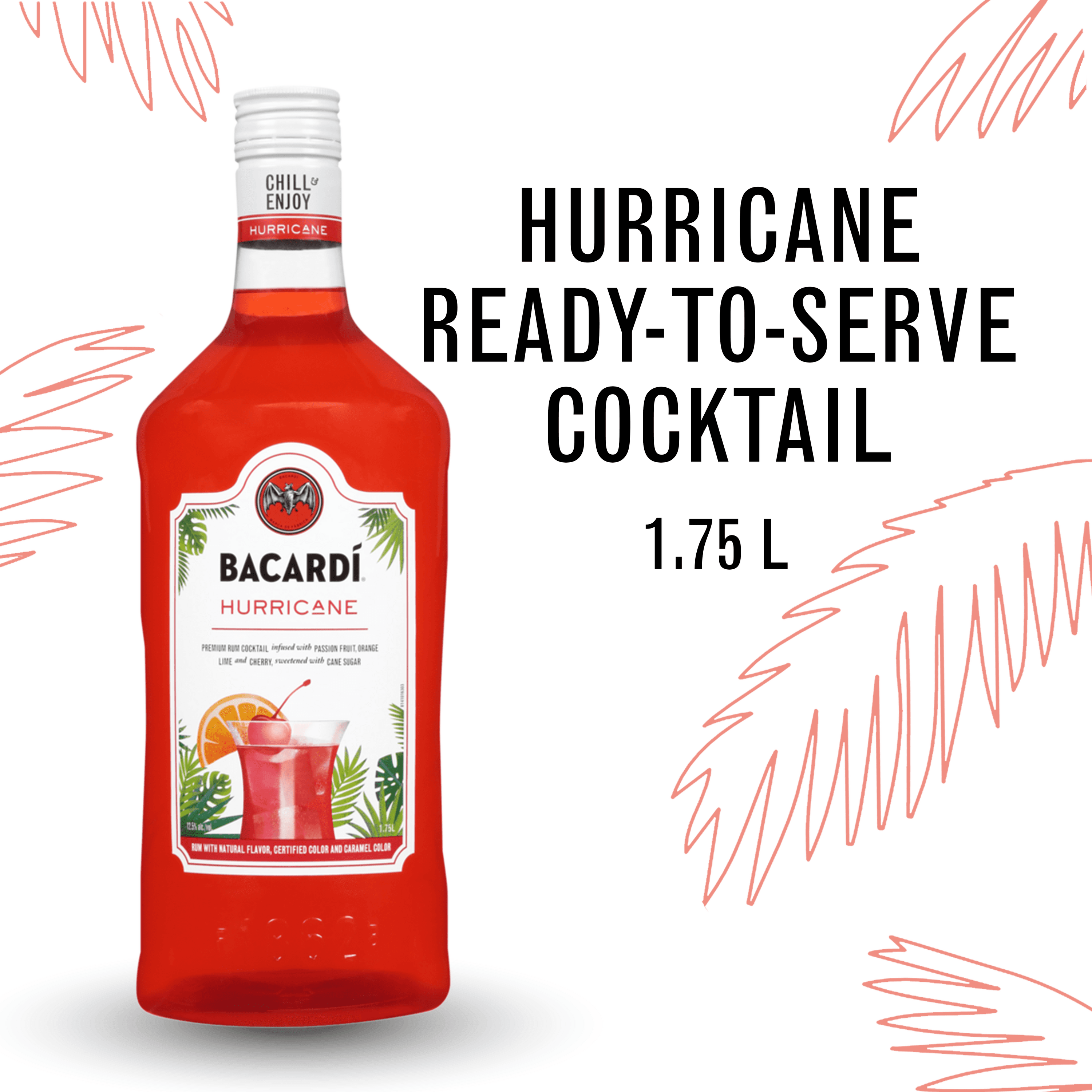 BACARDÍ HURRICANE PREMIUM RUM COCKTAIL