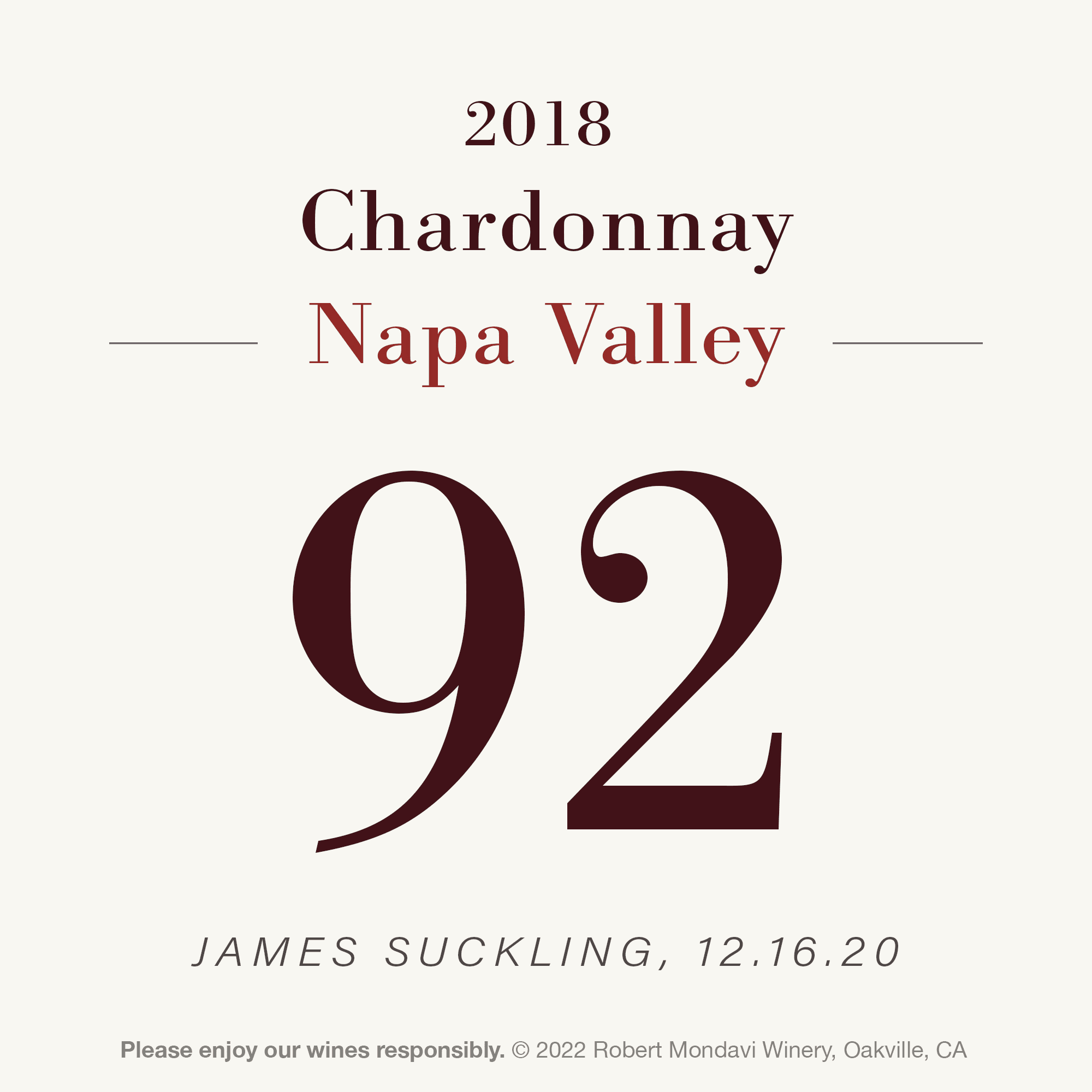 ROBERT MONDAVI NAPA VALLEY CHARDONNAY