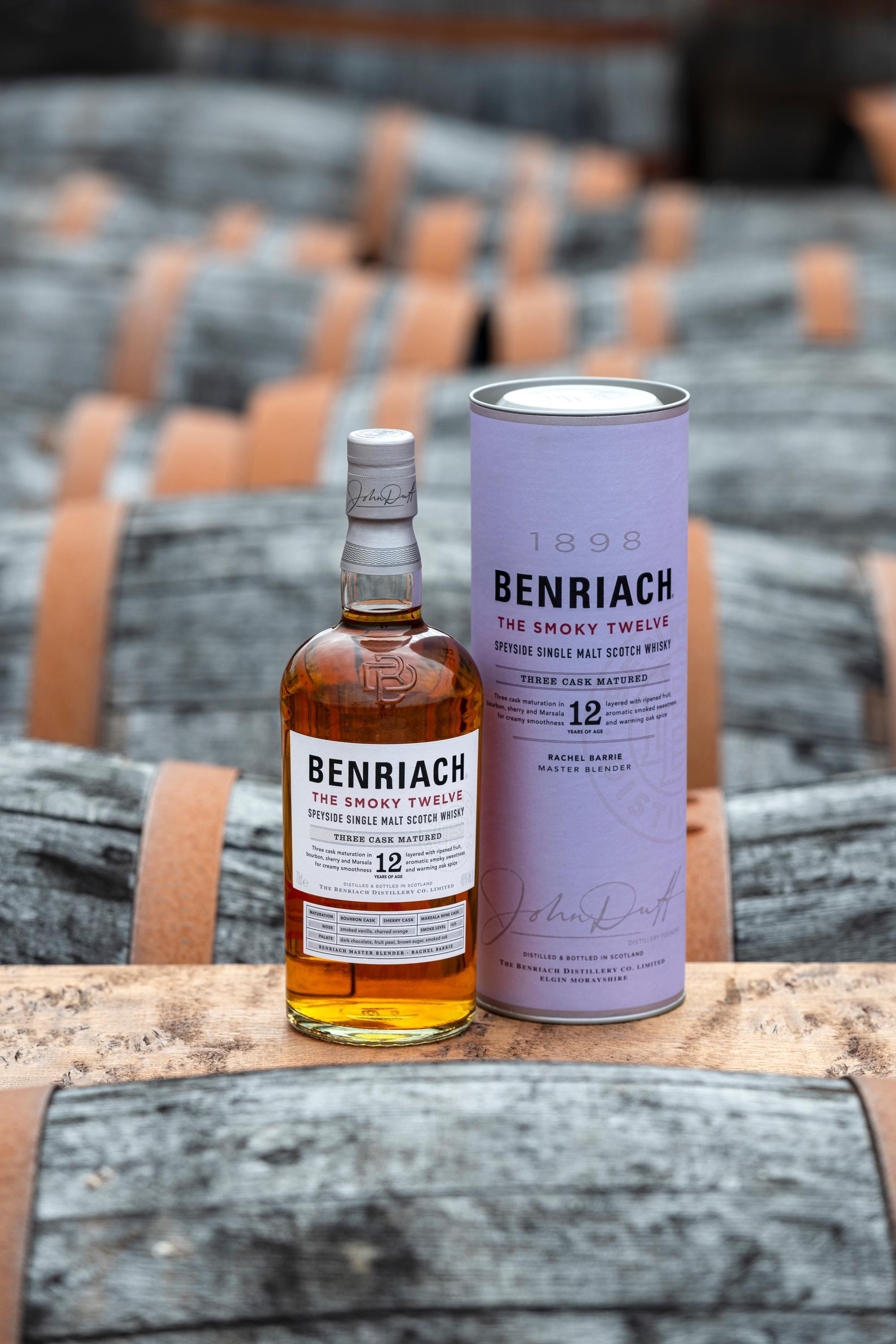 BENRIACH THE SMOKY TWELVE SPEYSIDE SINGLE MALT SCOTCH WHISKY