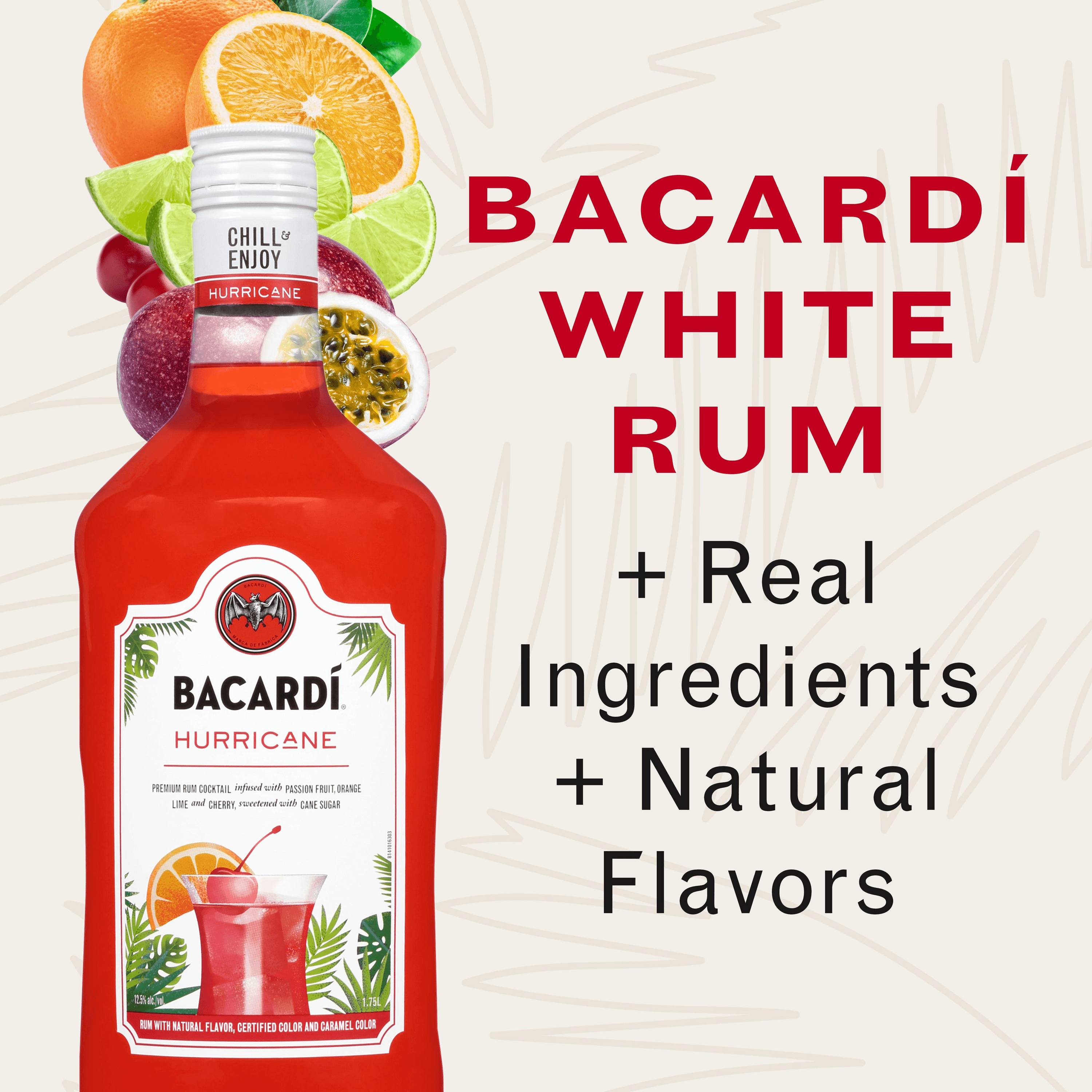 BACARDÍ HURRICANE PREMIUM RUM COCKTAIL