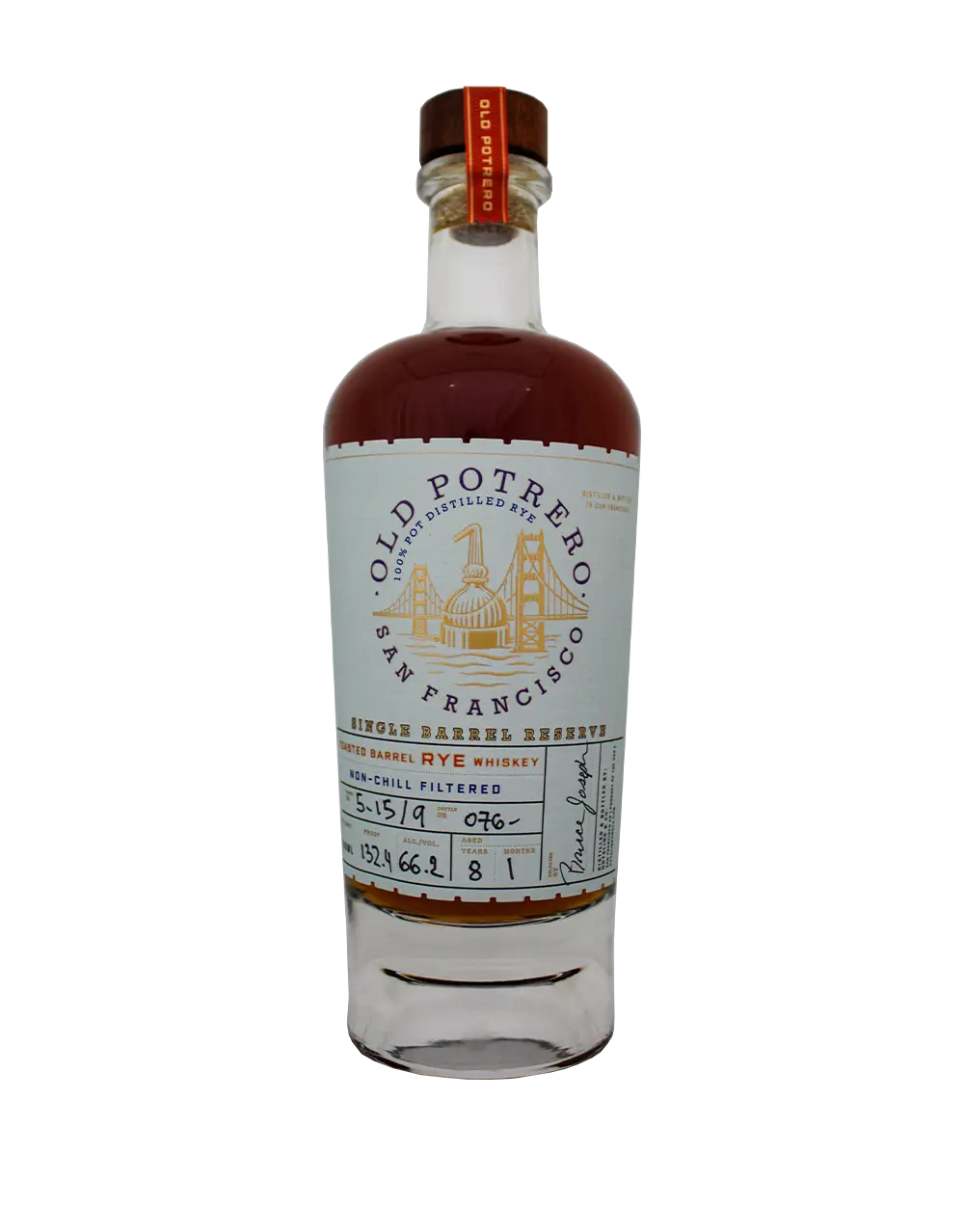 OLD POTRERO SINGLE BARREL RESERVE TOASTED BARREL RYE WHISKEY S2B17