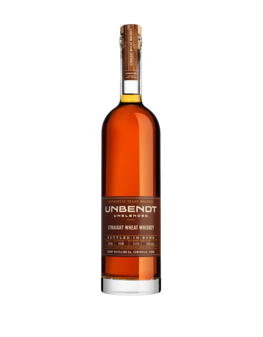 UNBENDT BOTTLED IN BOND TEXAS STRAIGHT WHEAT WHISKEY