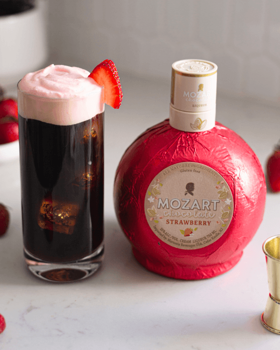 Mozart Strawberry Cold Foam Iced Coffee