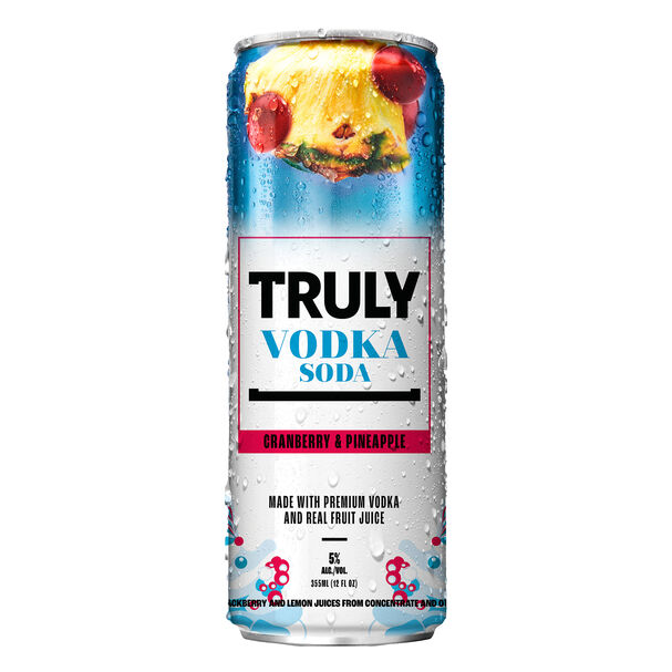 Truly Vodka Seltzer Pineapple Cranberry, , main_image
