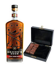 Heaven's Door Straight Bourbon with Branded Whiskey Stones, , main_image