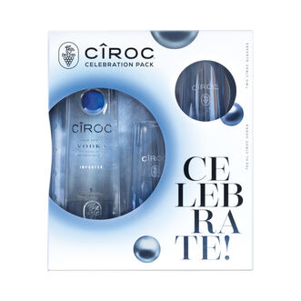CÎROC Ultra-Premium Vodka with Two CÎROC Glasses, , main_image