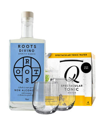 Roots Divino Bianco with Q Tonic 4 Pack Cans and ReserveBar Bar Tumbler, , main_image