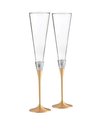 Vera Wang by Wedgwood With Love Gold Giftware Toasting Flute (Set of 2), , main_image