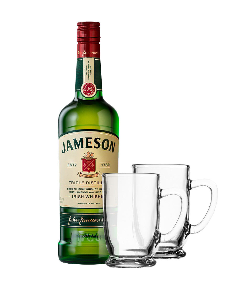 Jameson Irish Whiskey with Rolf Glass Irish Coffee Mug Set of 2, , main_image