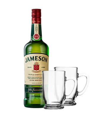 Jameson Irish Whiskey with Rolf Glass Irish Coffee Mug Set of 2 - Main