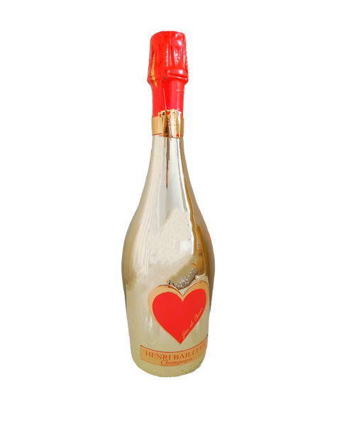 Champagne Henri Bailleur Brut Gold with Red Velvet Bag, , main_image