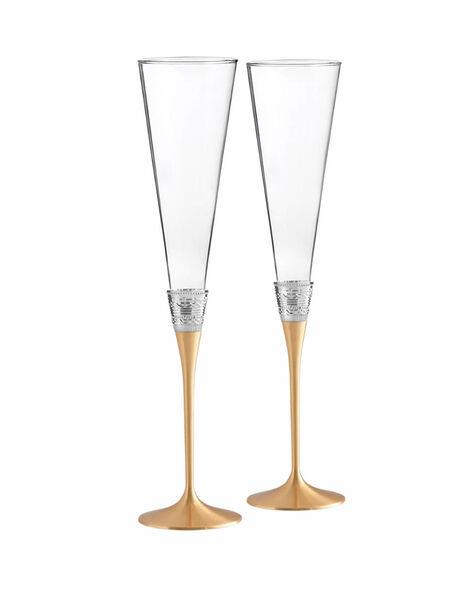 Vera Wang by Wedgwood With Love Gold Giftware Toasting Flute (Set of 2), , main_image