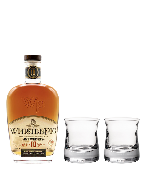 WhistlePig 10 Year 100 Proof Rye Whiskey and Simon Pearce Shoreham Whiskey Set Bundle, , main_image