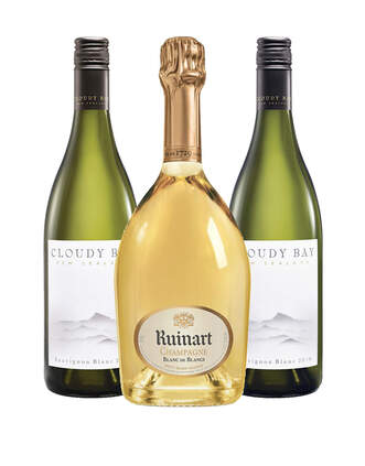 Ruinart Blanc de Blancs with Two Cloudy Bay Sauvignon Blanc 2020 Vintage Bottles - Main