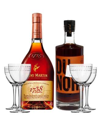 Rémy Martin 1738 Accord Royal with Du Nord Café Frieda Coffee Liqueur and Rolf Glass Mid-Century Modern Nic and Nora Cocktail Glasses, , main_image