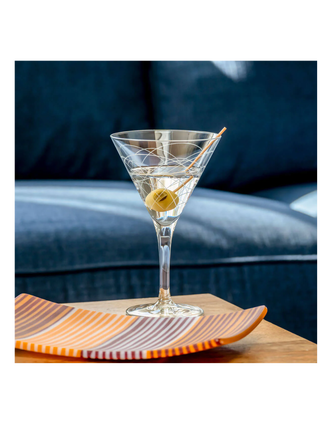 Rolf Glass Mid-Century Modern Martini Glass (Set of 2) - Lifestyle