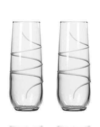 Lapin Rouillé Brut with Set of 2 Rolf Glass Twist Stemless Flutes, , main_image_2
